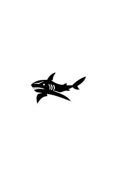 Generic Brand ملصق جديد مخصص للسيارات من Shark باللون الأسود مقاس 30 × 18 سم