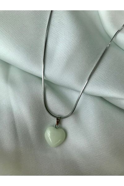 Doğaltaş Lemon Quartz Steel Necklace
