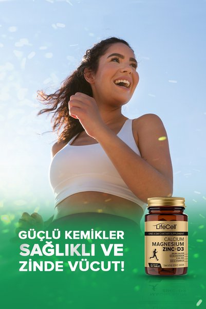 Lifecell Calcium - Magnesium - Zinc - D3 - (KALSİYUM MAGNEZYUM ÇİNKO VE VİTAMİN D3) Takviye Edici Gıda