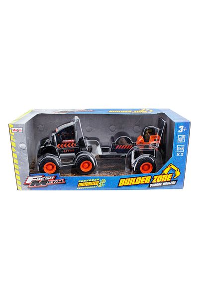 Maisto Builder Zone Transporter Truck Set - Black Truck