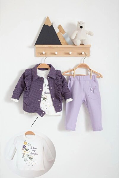Babydonat 3-Piece Baby Girl Set with Ruffle Detail