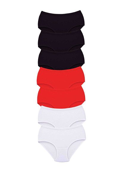 Ethab Ticaret 7 Pieces Tutku Women's High Waist Bato Thick Rubber Panties S13