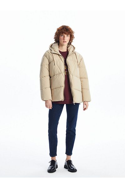 LC Waikiki Jachetă de puf pentru femei oversize - cu glugă
