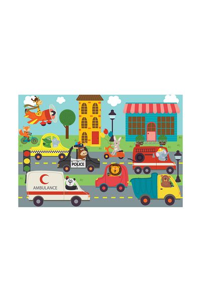 Blue Focus 24 Parça Puzzle Transport (TAŞITLAR)