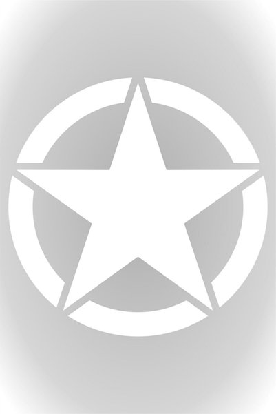 pınaxar Military Star Auto Domestic Production A+Quality White 30*30 cm Durable