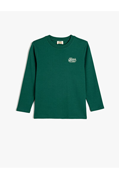 Koton Green Boy's Long Sleeve T-Shirt