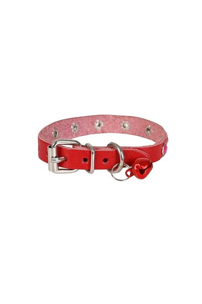 Angoravi Stoned Cat and Puppy Collar 1.5X29 cm Red Xlarge