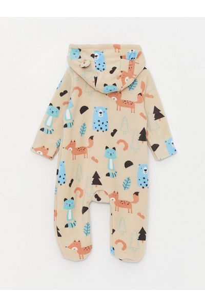 LC Waikiki Lw - Hooded Baby Boy Jumpsuit (0-12 Months with Booties, 12 Months Without Booties)