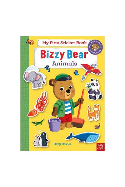 Nosy Crow Bizzy Bear - كتاب الملصقات الأول الخاص بي - الحيوانات