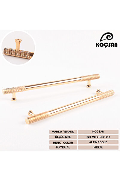 KOÇSAN Apex Gold 224 Mm Mâner Luxury Country Bucătărie Mobilier Dulap Sertar Mâner