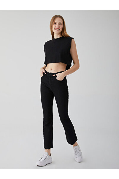 Ltb Lynda X Hıgh Rıse Cropped Flare Pantolon