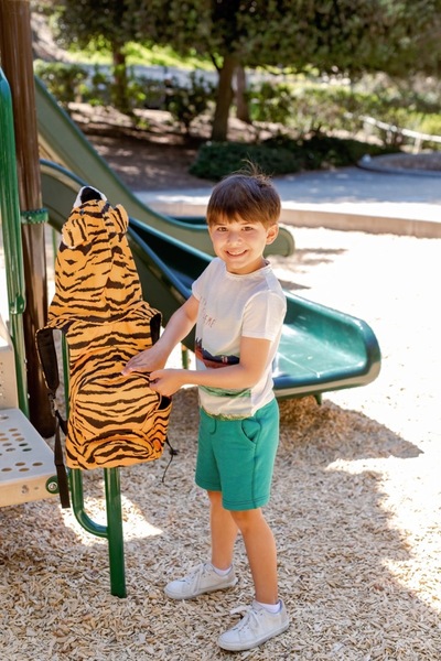 Morikukko Kids Tiger Çıkabilir Kapüşonlu Çocuk Sırt Çantası