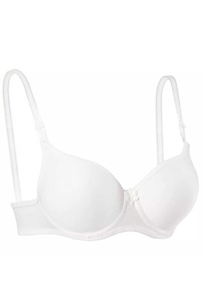 CT STONES Silicone Non-Support Wire Plain Empty Bra White