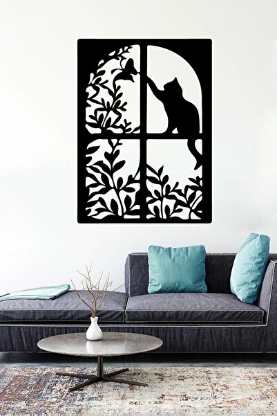 Generic Brand Window Cat and Bird Wall Custom New Sticker Pasting (Without Wa...