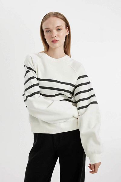 DeFacto White Women's Sweatshirt - C8193Ax/Wt32
