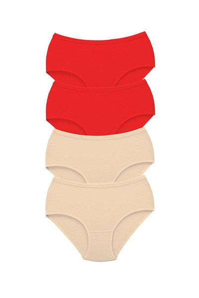 Ethab Ticaret High Waist 4 Pieces Bato Women's Panties - Thick Rubber S5