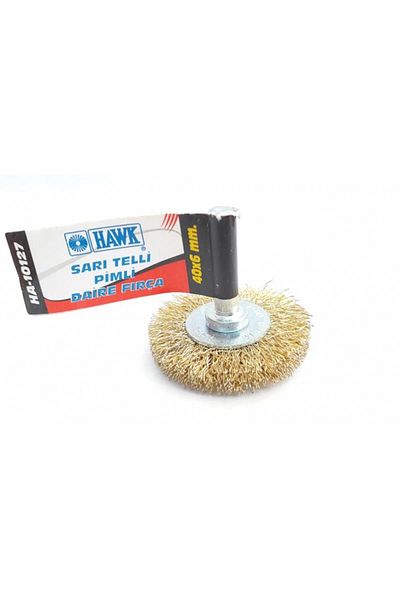 CEKAVE Ha10127 Yellow Wire Circle Brush with Pins 40X6 mm