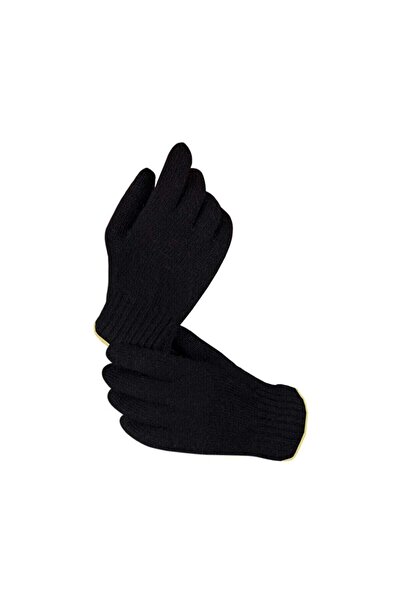 GARENTAS Medium Thick Black Wool Gloves, Winter Unisex, Comfortable and Warm