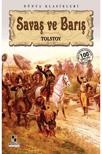 Anonim Yayıncılık Savaş ve Barış Lev Nikolayeviç Tolstoy Kitabı 608 Sayfa Ano...