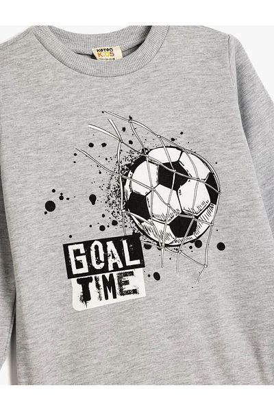 Koton Vyvýšená mikina s potiskem Crew Neck Slogan