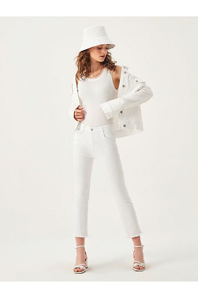 Ltb Pantaloni evazați tăiați Lynda X High Rise