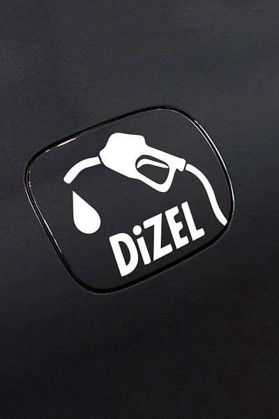 FİXFLEX Die_Sel Auto Fuel Tank Fuel Cap Special New Sticker 12 cm