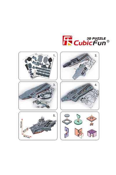 Cubic Fun 3d 60 Piece Puzzle Charles De Gaulle Aircraft Carrier