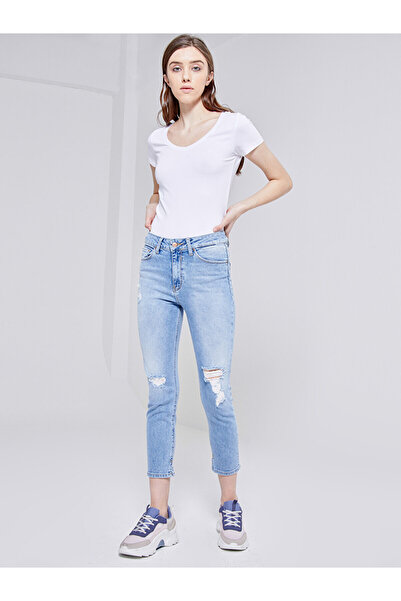 Ltb Bernıta Yırtmaçlı Yüksek Bel Jean Pantolon