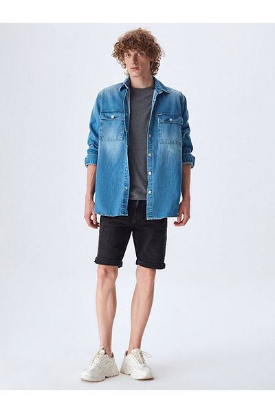 Ltb Τζιν πουκάμισο Steven Oversize