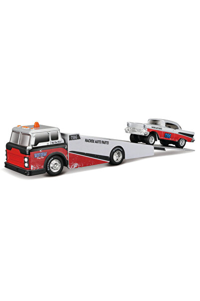 Maisto 1957 Chevrolet Bel Air Gaser Araç ve Taşıyıcı Tır 1:64