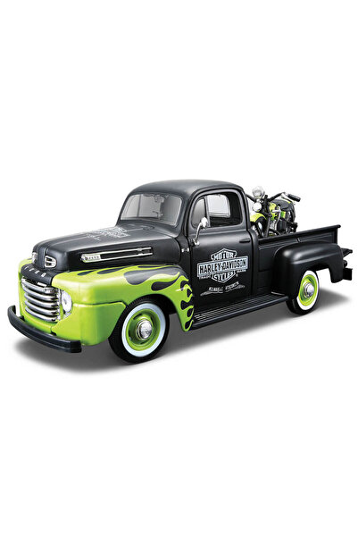 Maisto Ford F-1 Pickup 1948 1:24 Model Araba Siyah Yeşil