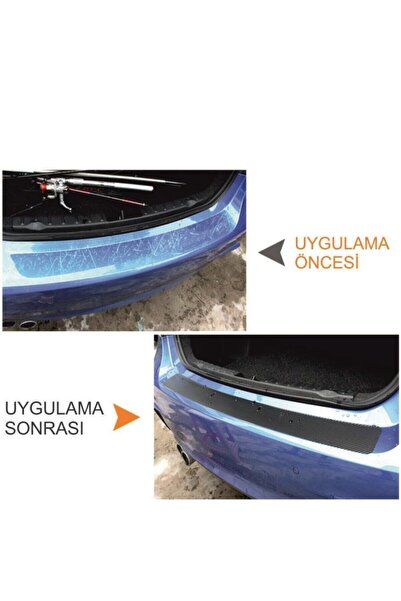 MUASL Volkswagen Polo İçin özel yeni uyumlu Aksesuar Oto Bagaj Ve Kapı Eşiği özel yeni sticker Seti Karbon