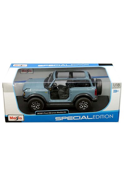 Maisto 1/18 2021 ford bronco badlands blue