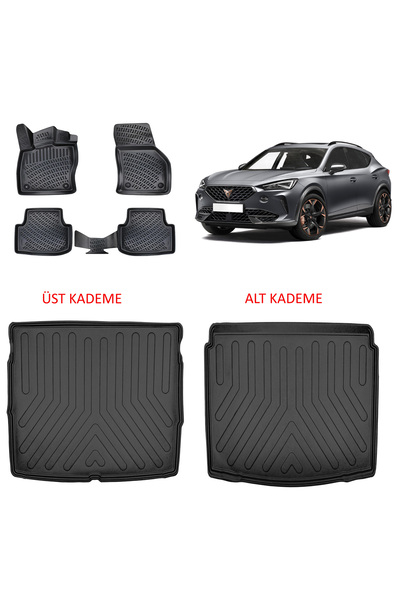 Rizline Cupra Formentor 2022 3d Bagaj Havuzu Ve Paspas Set