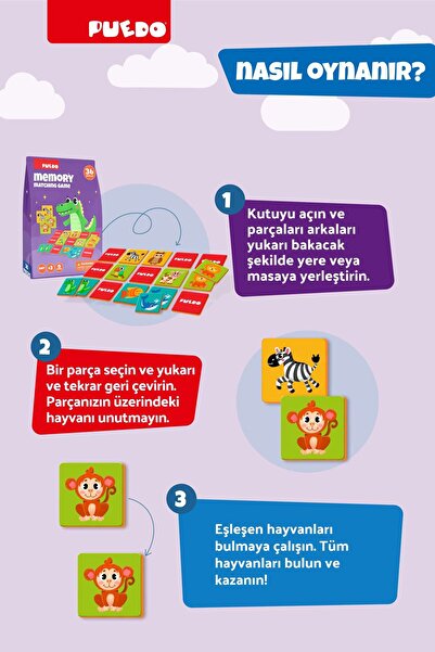 PUEDO Memory Eşleştirme Ve Hafıza Oyunu