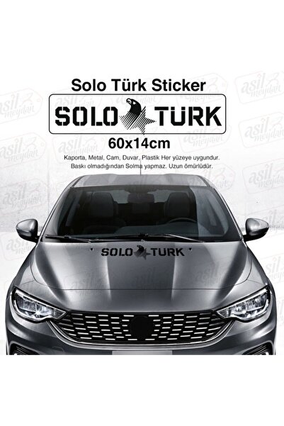 Generic Brand Solo Turkish Written Eagle Star Auto Custom New Sticker Black 6...