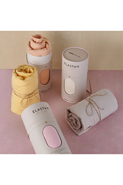 Yatsan Elastan De Luxe Fitted Sheet & Pillowcase Set - Stone Color