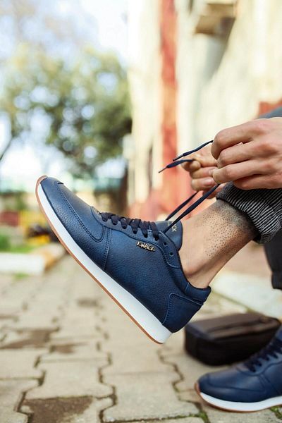 Dark blue casual shoes hot sale