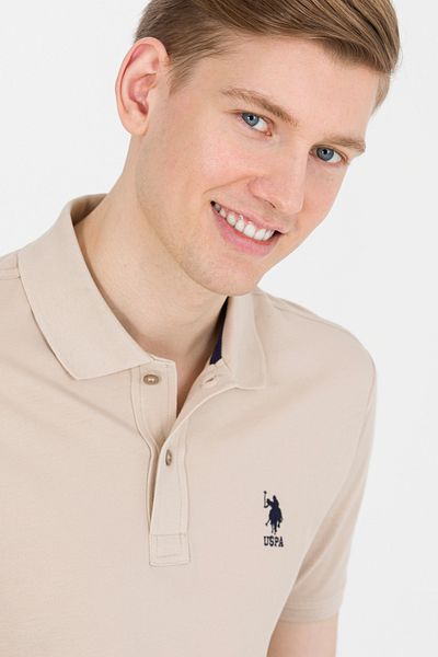 U.S. Polo Assn. Ανδρικό μπλουζάκι Basic Polo Neck Stone 50264891-VR049