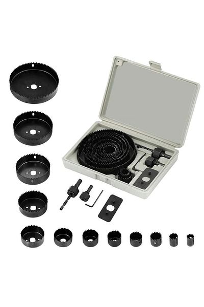 Ethab Ticaret 16 Piece Punch Set: Wood Cutting, Saw, Drill Bit and Drywall Ceiling