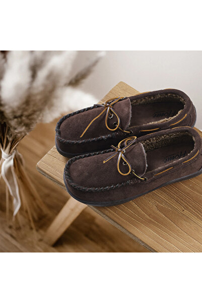 Yatsan Ανδρικά παπούτσια σοκολατένια σουέτ Tempur Therman