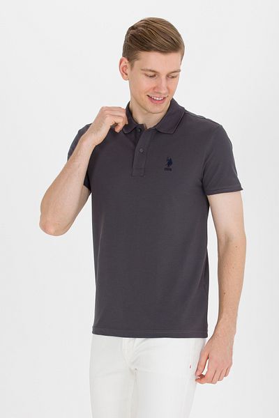 U.S. Polo Assn. Ανδρικό μπλουζάκι Anthracite Basic Polo Neck 50264891-VR006