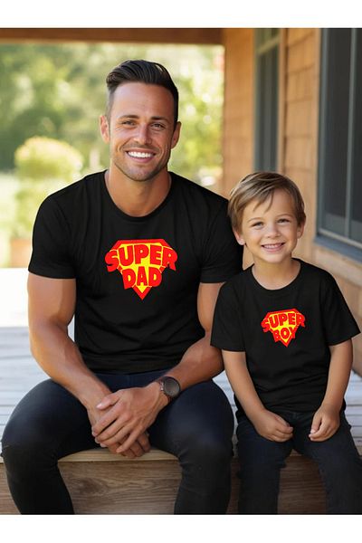 Tshirthane Super Dad Boy Father Son Girl - Τιμή για ένα προϊόν, Προσθήκη 2 τεμαχίων στο καλάθι