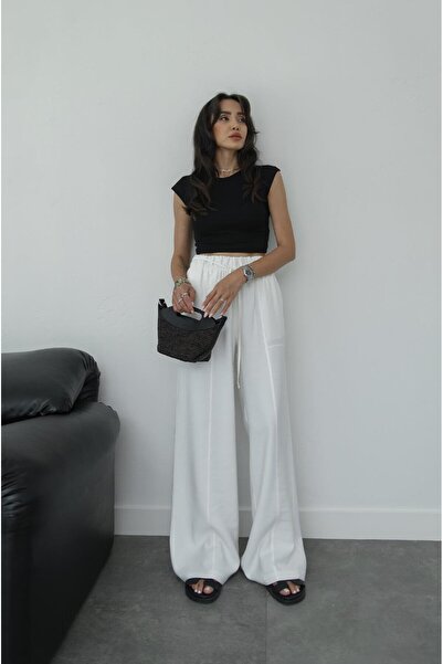 Havoş Noemi White Rope Laced Trousers