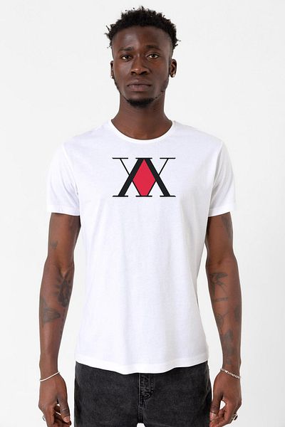 Tshirthane Λογότυπο Anime Hunter x Hunter Λευκό ανδρικό μπλουζάκι ποδηλασίας