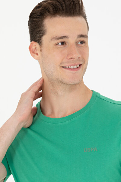 U.S. Polo Assn. Erkek Yeşil Basic Bisiklet Yaka Tişört 50264918-VR054