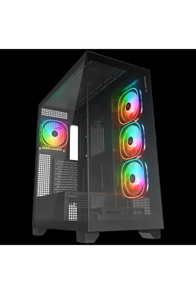 Rampage HYDRA V1 BLACK Type-C+USB3.0+USB2.0 4*ARGB Fan+Hub E-ATX Exclusive Gaming Kasa