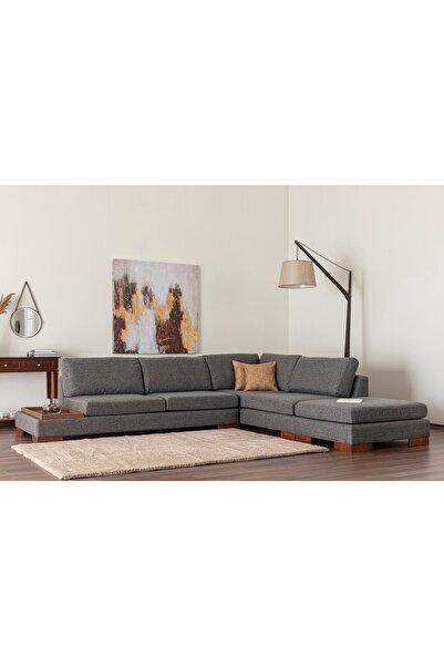 Vivense TULİP KETEN KÖŞE KOLTUK, ANTRASİT