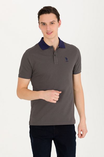 U.S. Polo Assn. Ανδρικό μπλουζάκι Anthracite Polo Collar 50264895-vr006