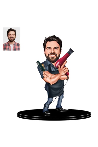 wonderlike Kişiye Özel Bay Kuaför 3d Ahşap Biblo,sevgiliye Hediye,doğum Günü ...